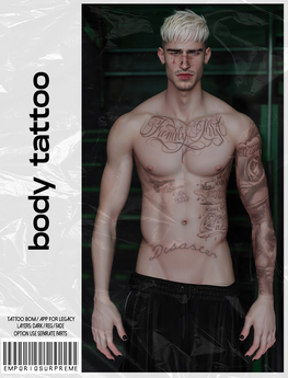 Second Life Marketplace - [ES] Disaster Tattoo _ fatpack